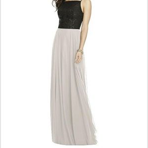 Dessy Ouster Silver Chiffon Bridesmaids Skirt